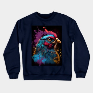 Chicken Art Style 90s Crewneck Sweatshirt